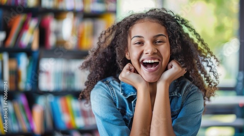 A mixed-race girl is excited to begin her studies after the holidays