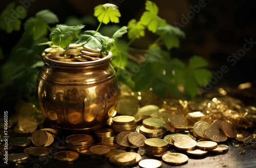 leprechaun lucky pots of gold wallpaper gold luck background