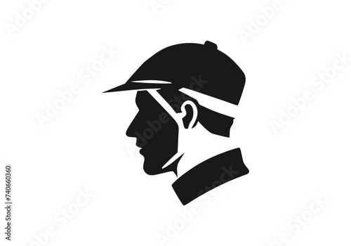 Logo of hat man icon vector silhouette isolated design