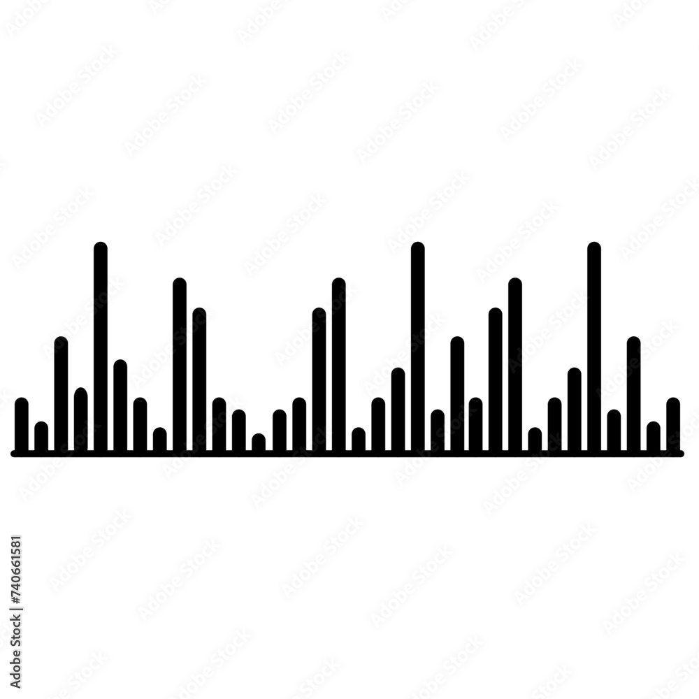 Sound Wave Equalizer,Music Player, Video Editor, Voice Message in social media chats, voice assistant,podcast, recorder. vector illustration Sound Wave Equalizer,Music Player, Video Editor, Voice Message in social media chats, voice assistant,podcast, recorder. vector illustration