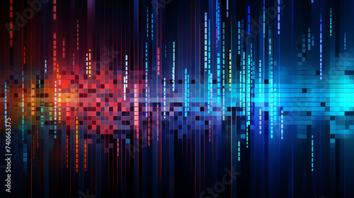 Abstract technology background with noisy algorithm.