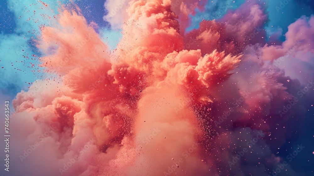 Colorful Cloud Filled With Pink and Blue