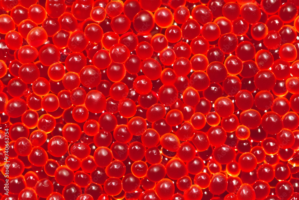 Raw salmon caviar seamless pattern. Close up red caviar sea food pattern Raw salmon caviar seamless pattern. Close up red caviar sea food pattern