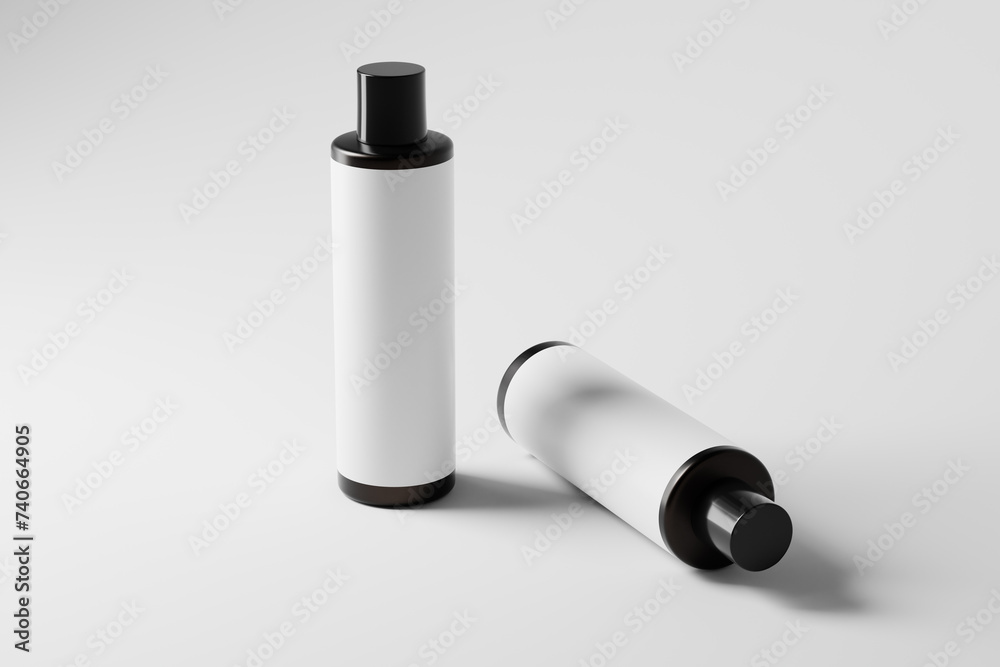 Black Glass Hair Oil Bottle Mockup Black Glass Hair Oil Bottle Mockup