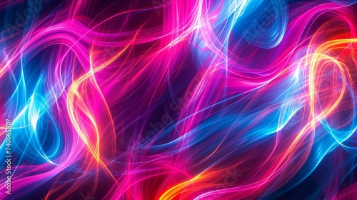 Vibrant Neon Lights Creating Abstract Textural Background