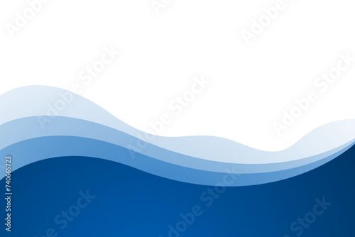 Blue wave modern background with white space for text and message. vector illustration	