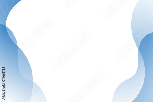 Blue wave transparent overlaps abstract background with white space for text and message. vector illustration	