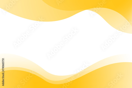 Yellow wave modern background with white space for text and message. template design