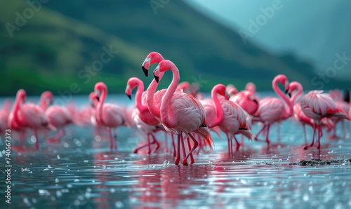 Embark on a journey through the breathtaking landscapes of Tanzania s Manyara and Serengeti regions  where the vibrant hues of flamingos paint the shores of tranquil lakes.