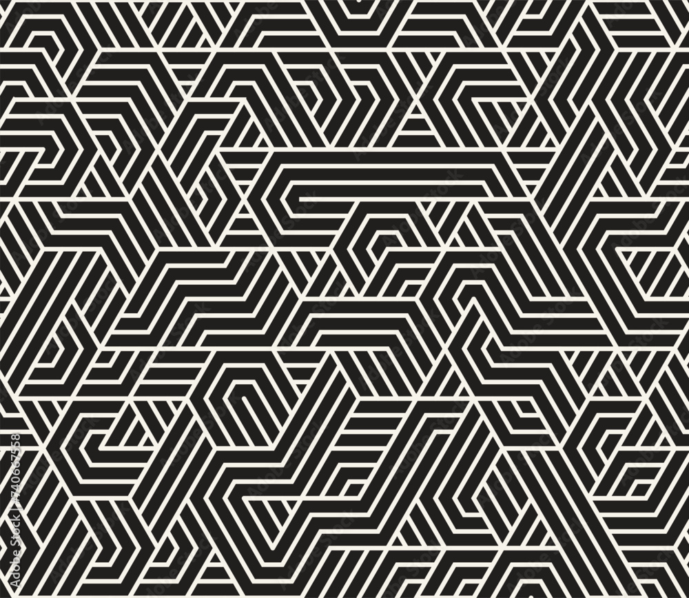 Vector seamless pattern. Repeating geometric elements. Stylish monochrome background design. Vector seamless pattern. Repeating geometric elements. Stylish monochrome background design.