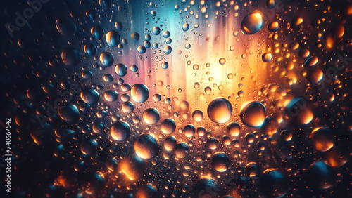 Water drops on glass background