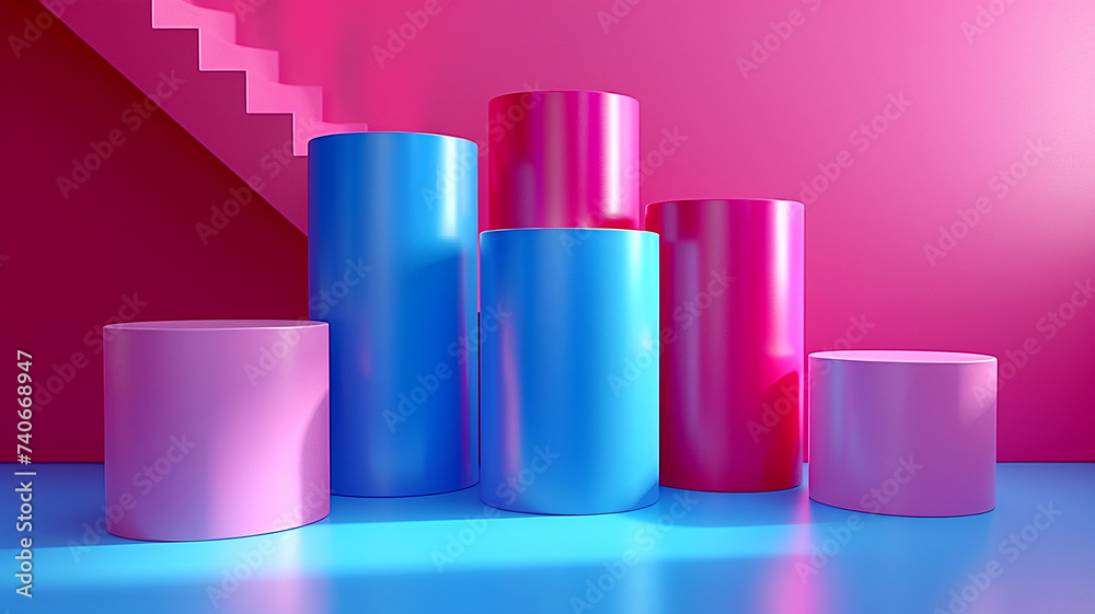 3d illustration empty podium with abstact background very realistic front view mock up 3d illustration empty podium with abstact background very realistic front view mock up