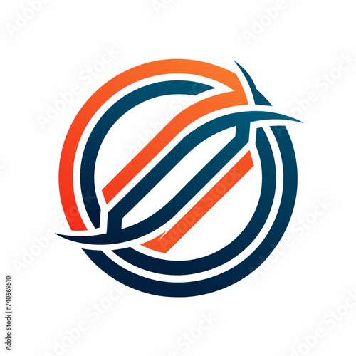 Creative Logo Concept with Abstract Branded Lines