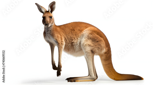 Kangaroo on white background photo