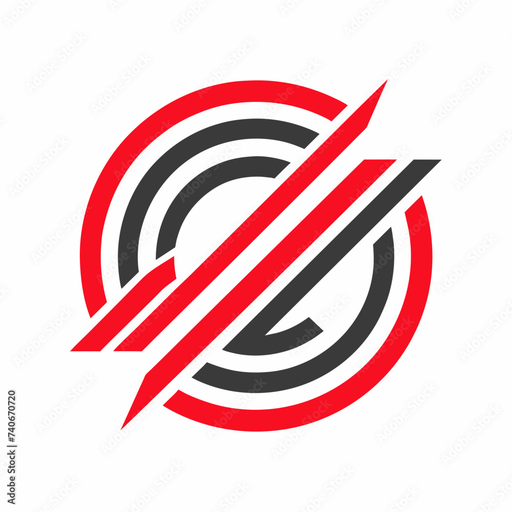 Creative Logo Concept with Abstract Branded Lines Creative Logo Concept with Abstract Branded Lines
