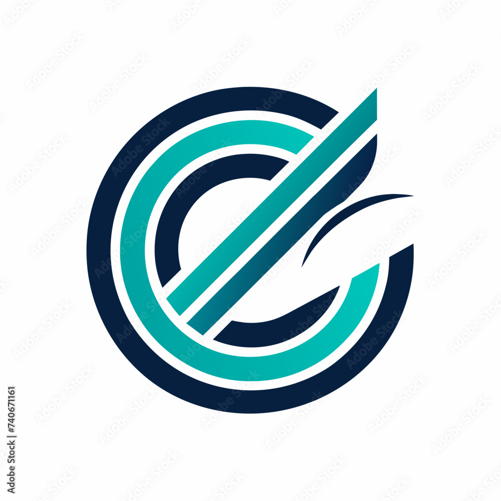 Creative Logo Concept with Abstract Branded Lines Creative Logo Concept with Abstract Branded Lines