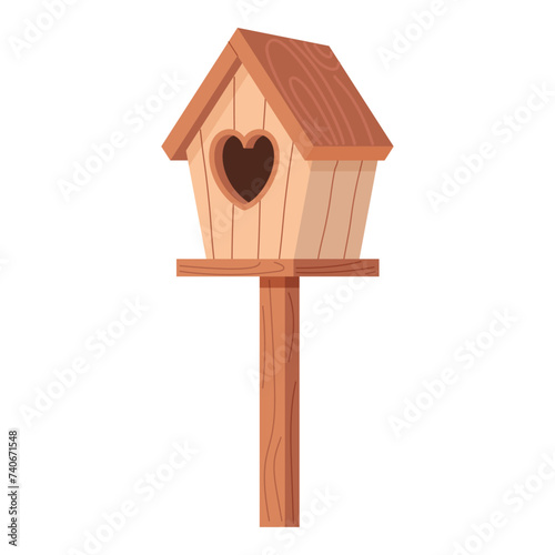 Cute birdhouse on a white background