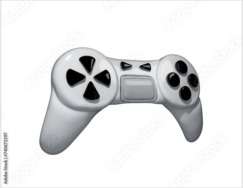gamepad for gaming 3d render illustration. game joystick 3d icon.