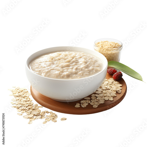 Oatmeal isolated on transparent background
