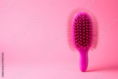 Cute doll hair brush pink color pink background pink world Ai Generated 