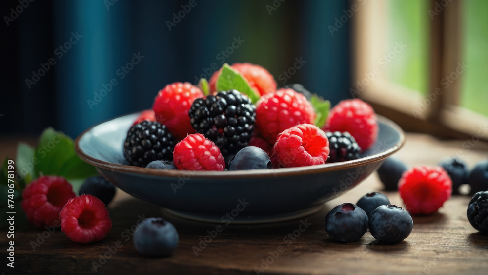 raspberries, blueberry and blackberries in a bowl raspberries, blueberry and blackberries in a bowl