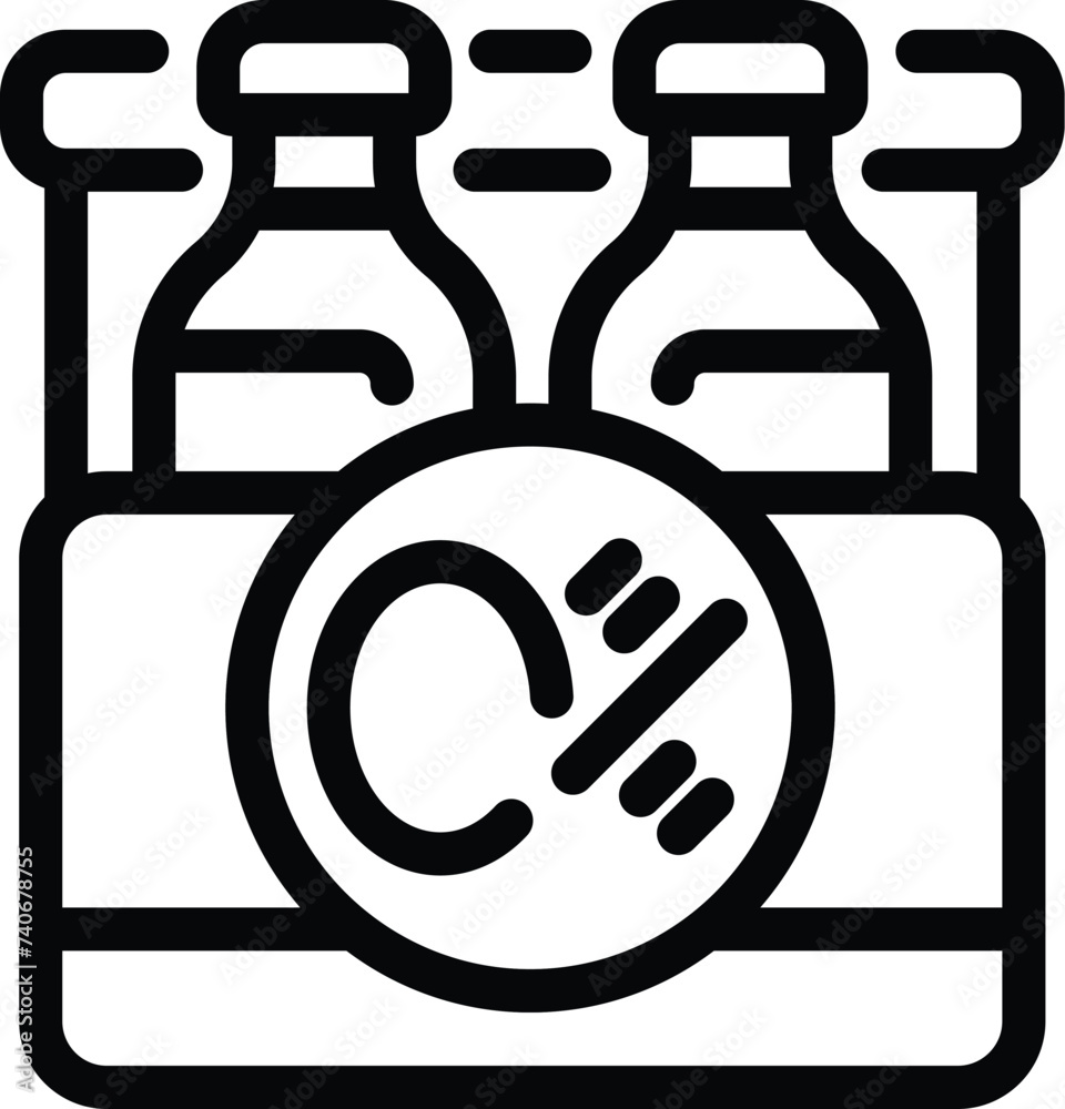 Free alcohol beer flasks icon outline vector. Brew glass vessels. Refreshment malt drink Free alcohol beer flasks icon outline vector. Brew glass vessels. Refreshment malt drink