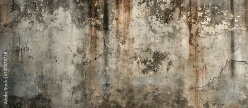 A photo of a grunge style concrete wall with stains and wear, showcasing the unique textures and patterns created by the paint.