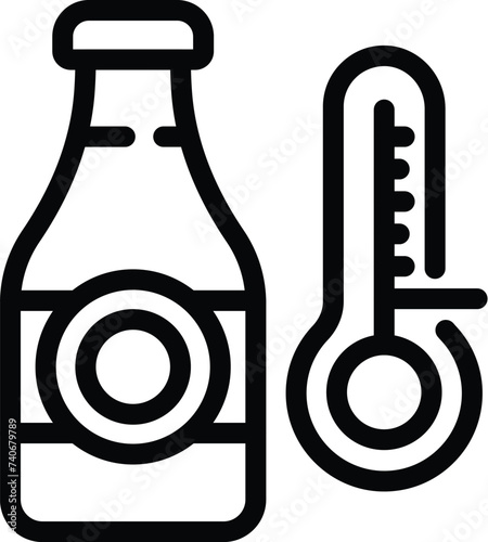 Brewery cold storage icon outline vector. Beerhouse production. Bottling and kegging operation