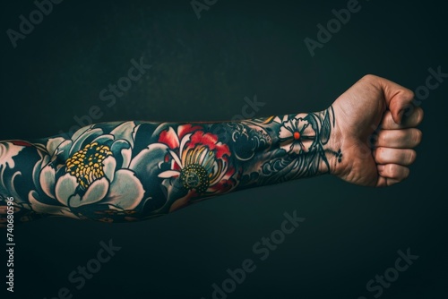 Japanese-Style Tattooed Male photo