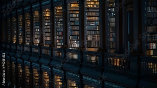 Elegant Historical Library Interior photo