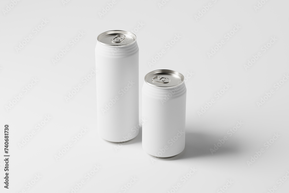 Retro style ridged can mockups featuring aluminum cans with ridges on top of the can Retro style ridged can mockups featuring aluminum cans with ridges on top of the can