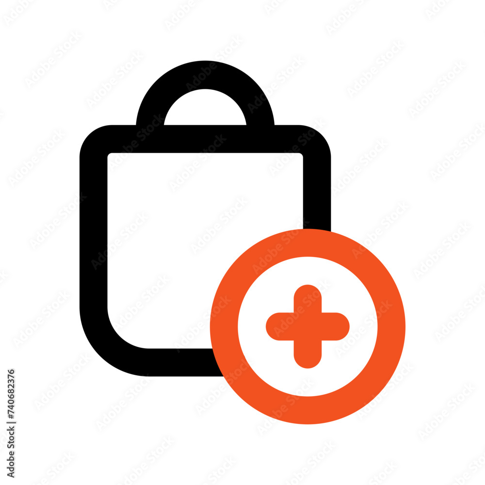 Fototapeta premium add to cart line icon