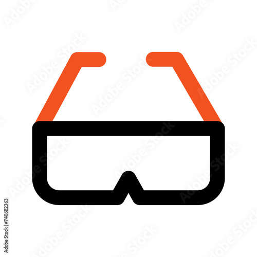 3d glasses line icon