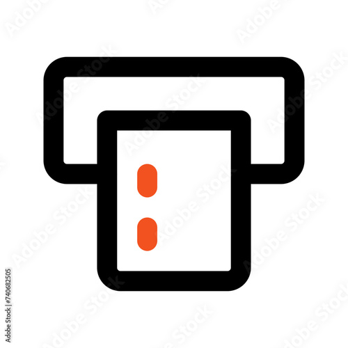 atm machine line icon