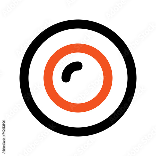 camera shutter line icon