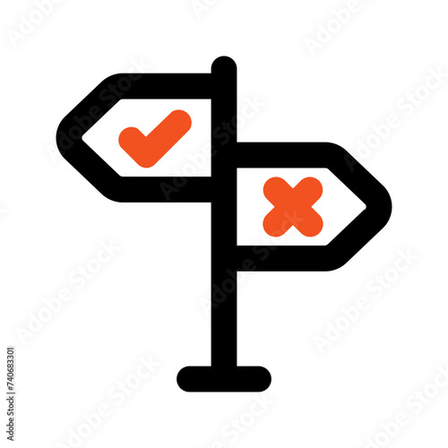 decision making line icon