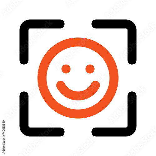 face detection line icon