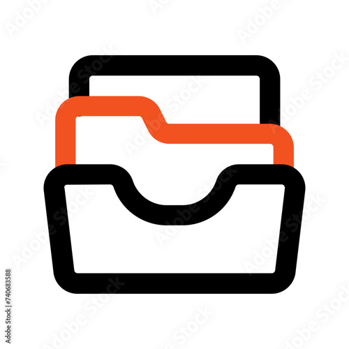 file cabinet line icon