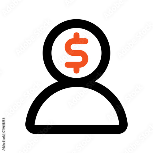 financial advisor line icon