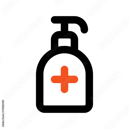 hand sanitizer line icon