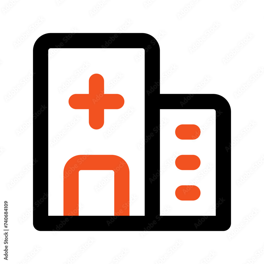 Fototapeta premium hospital line icon
