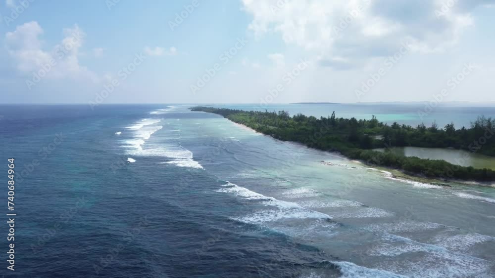 Drone view of the dream beaches of the Maldives on the Indian Ocean with many coral reefs. Drone view of the dream beaches of the Maldives on the Indian Ocean with many coral reefs.
