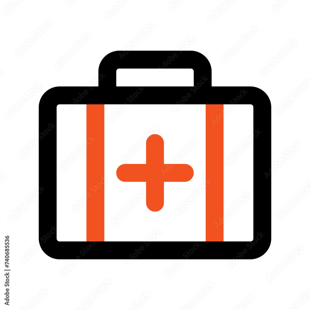 Obraz premium medical box line icon