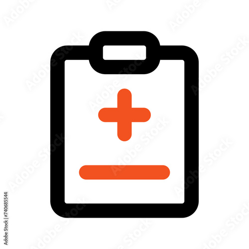 medical clipboard line icon