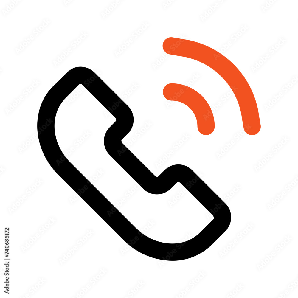 phone call line icon phone call line icon