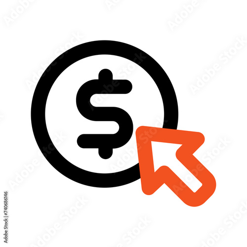 pay per click line icon