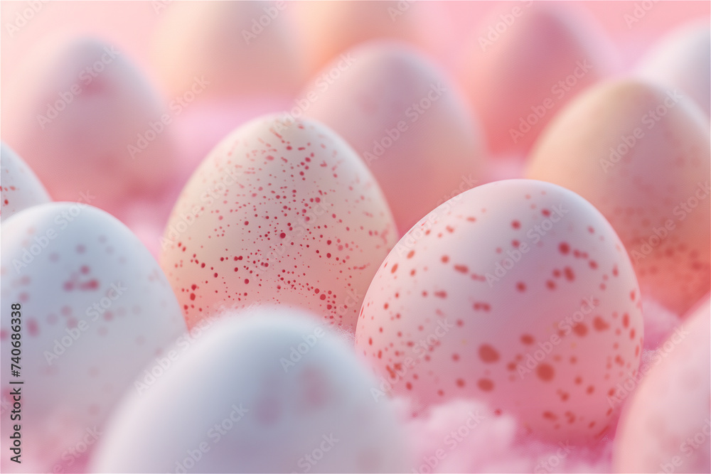 Colorful Easter background full of decorated eggs