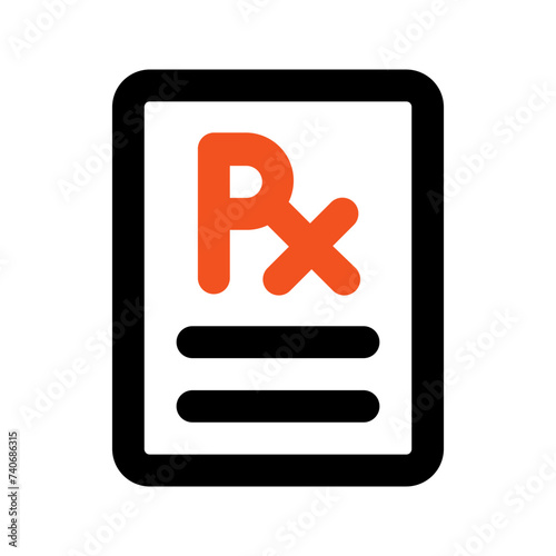 prescription line icon