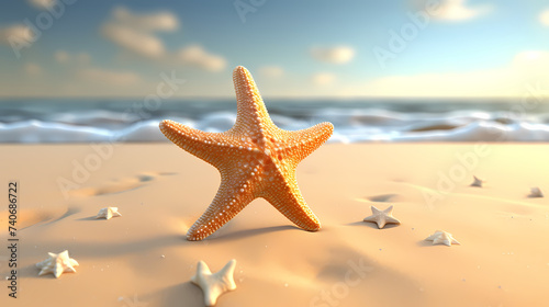 Vacation in tropical resort  sea shells and starfish background