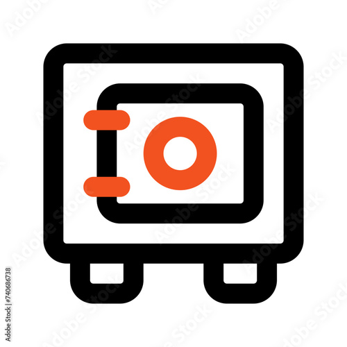 safe box line icon